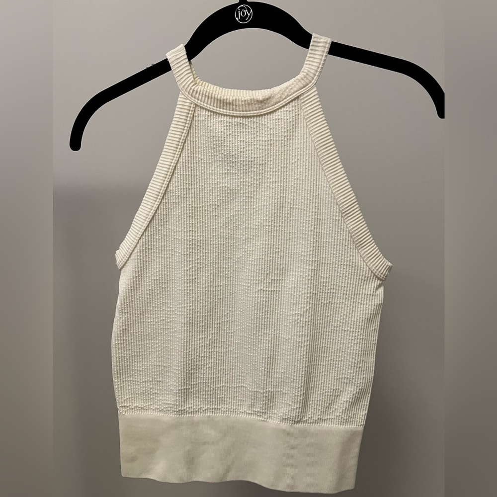 Free People Intimately Cropped Ribbed High-cut Sculpt Tank. M/L.